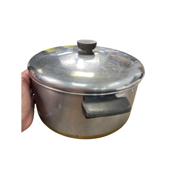 Revere Ware Stainless Steel 6 qt stock casserole Pot With Lid SKU 8919 - Picture 3 of 10